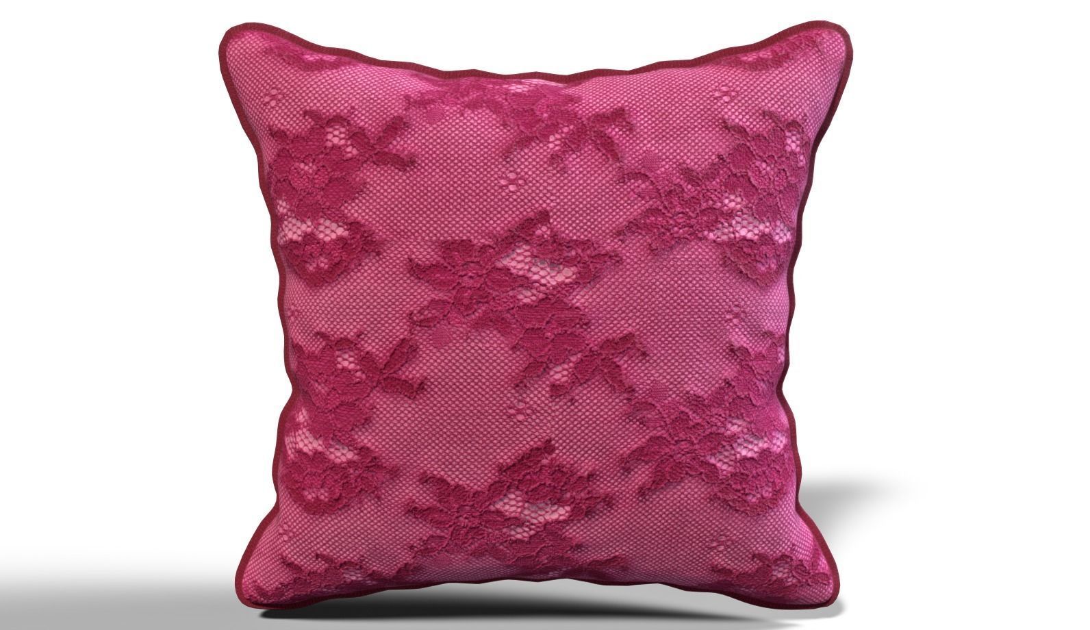 Throw Pillow 45cm X 45cm with Piping 3D model_49
