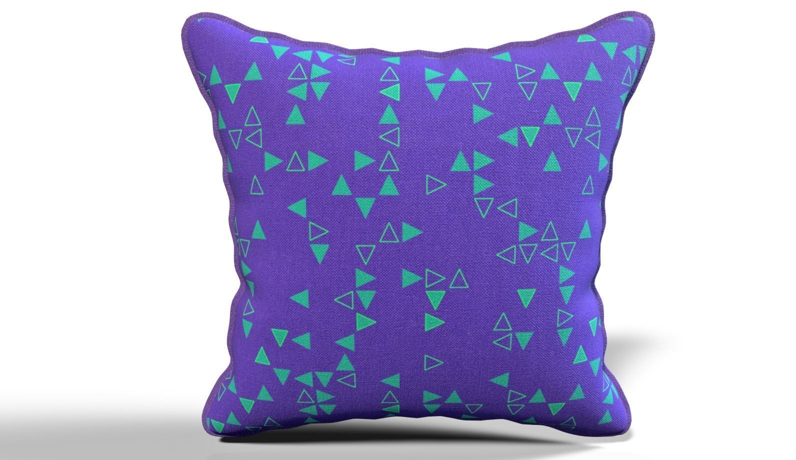 Throw Pillow 45cm X 45cm with Piping 3D model_37