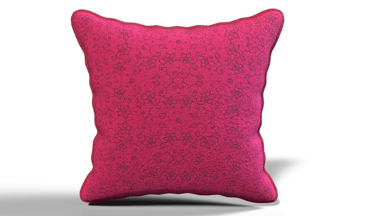 Throw Pillow 45cm X 45cm with Piping 3D model_8