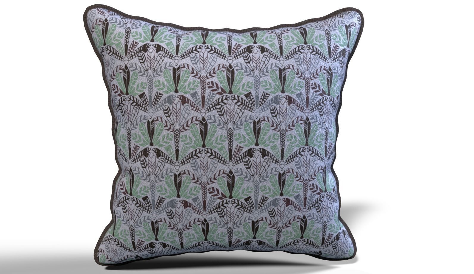 Throw Pillow 45cm X 45cm with Piping 3D model_41