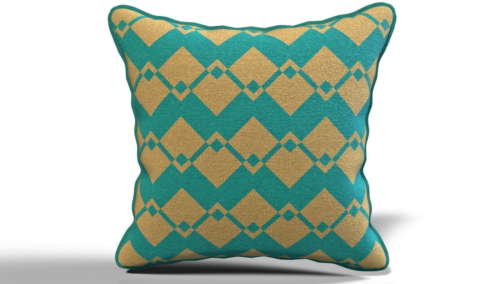 Throw Pillow 45cm X 45cm with Piping 3D model_18