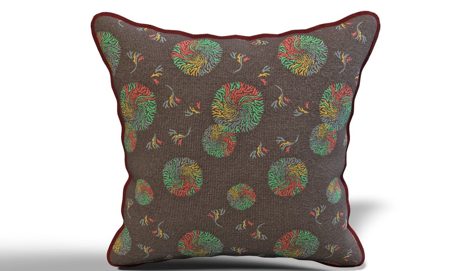 Throw Pillow 45cm X 45cm with Piping 3D model_11