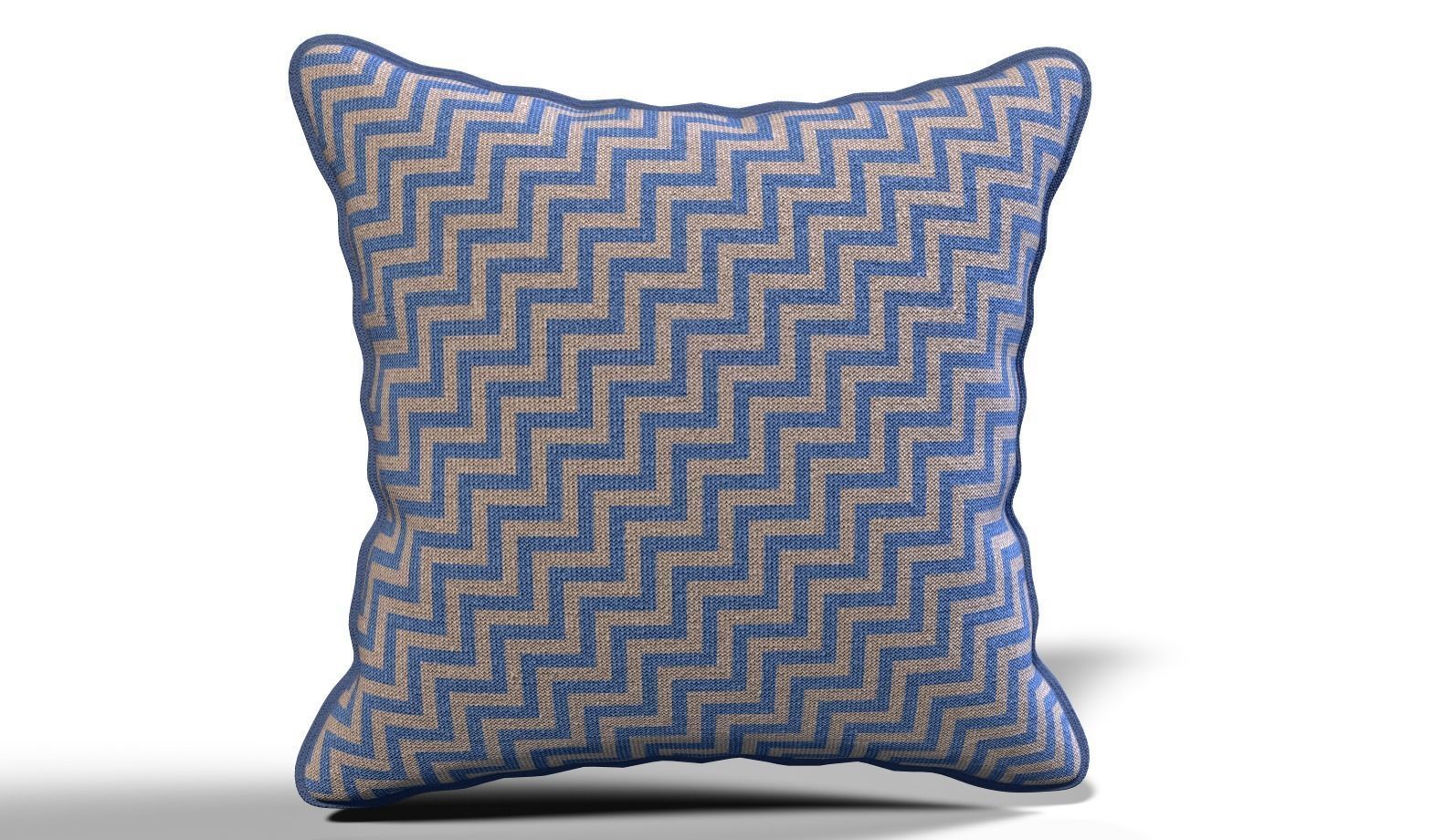 Throw Pillow 45cm X 45cm with Piping 3D model_6