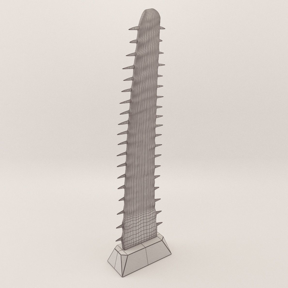 Sculpture Saw fish - Around 1900 3D model_3