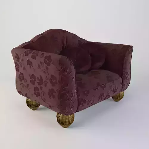 Armchair in burgundy