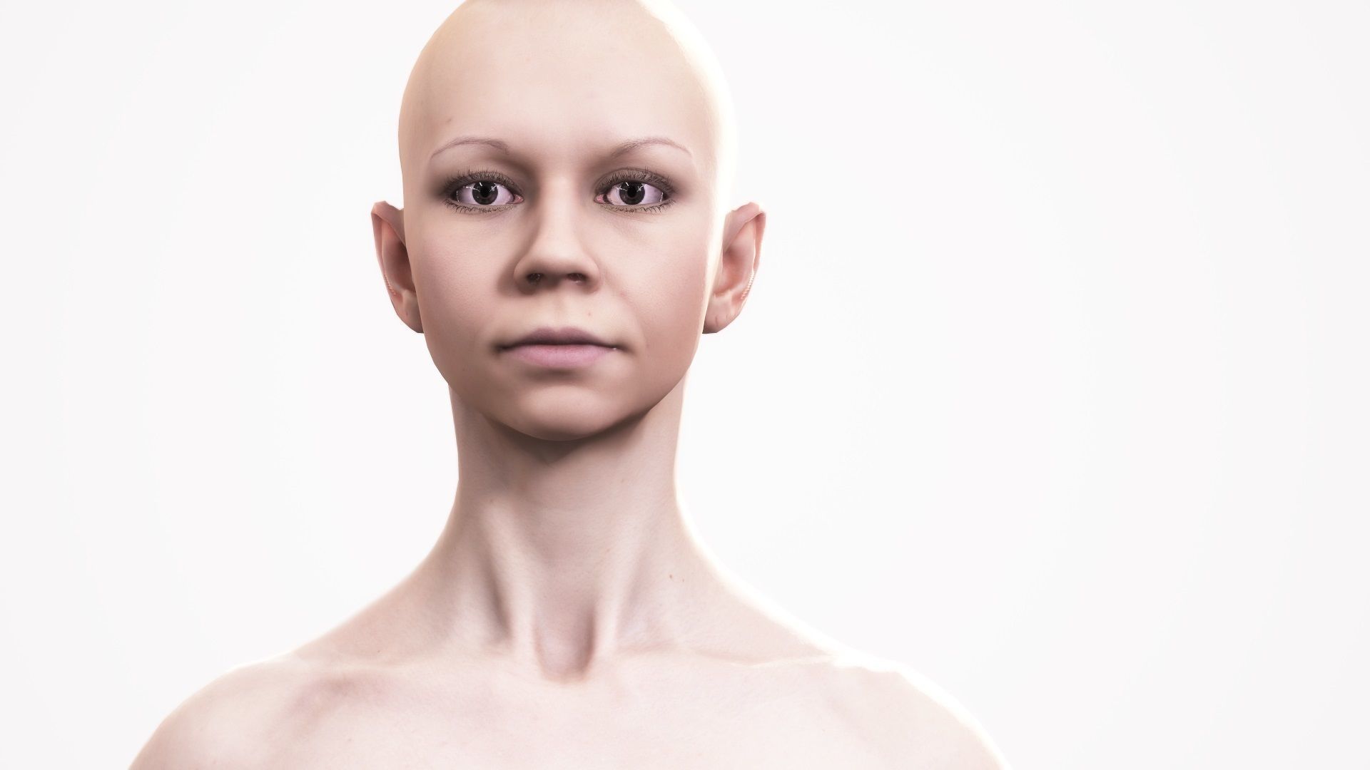 Human Woman Scan - 195F Low-poly 3D model_5