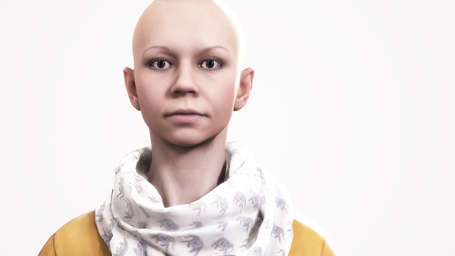 Human Woman Scan - 195F Low-poly 3D model_2