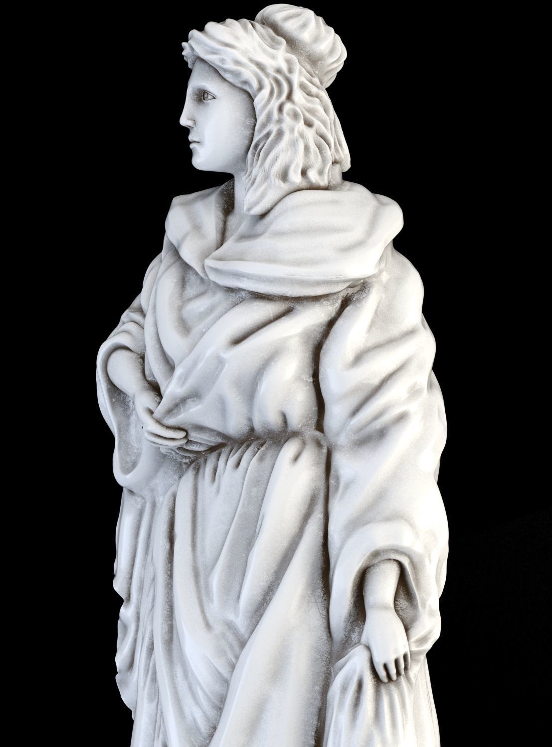 Statue of leady 3D print model_12