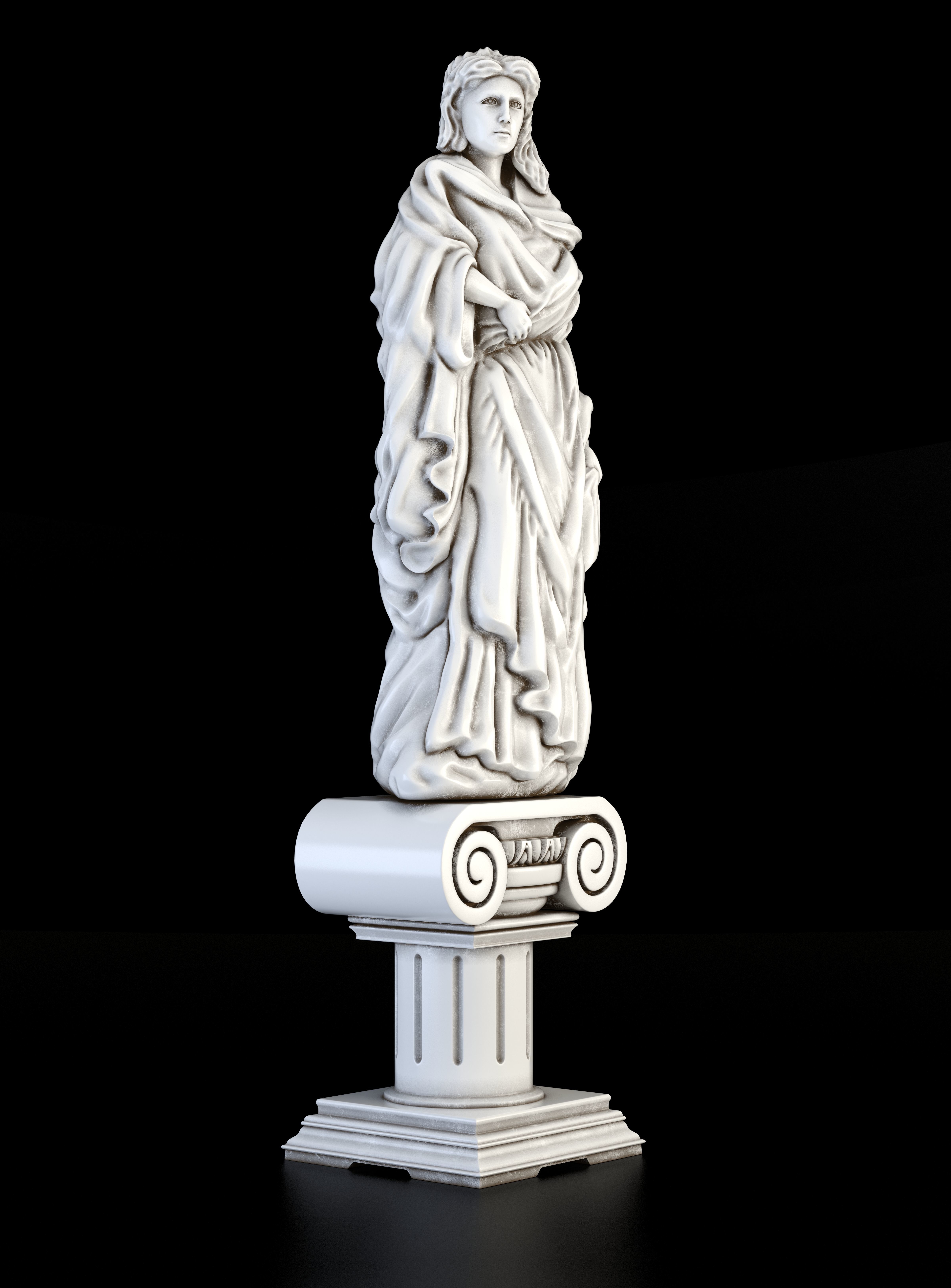 Statue of leady 3D print model_14