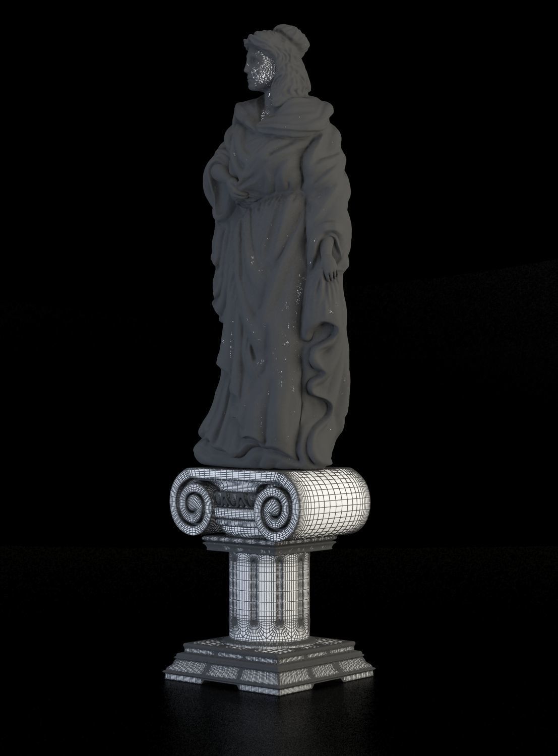 Statue of leady 3D print model_5