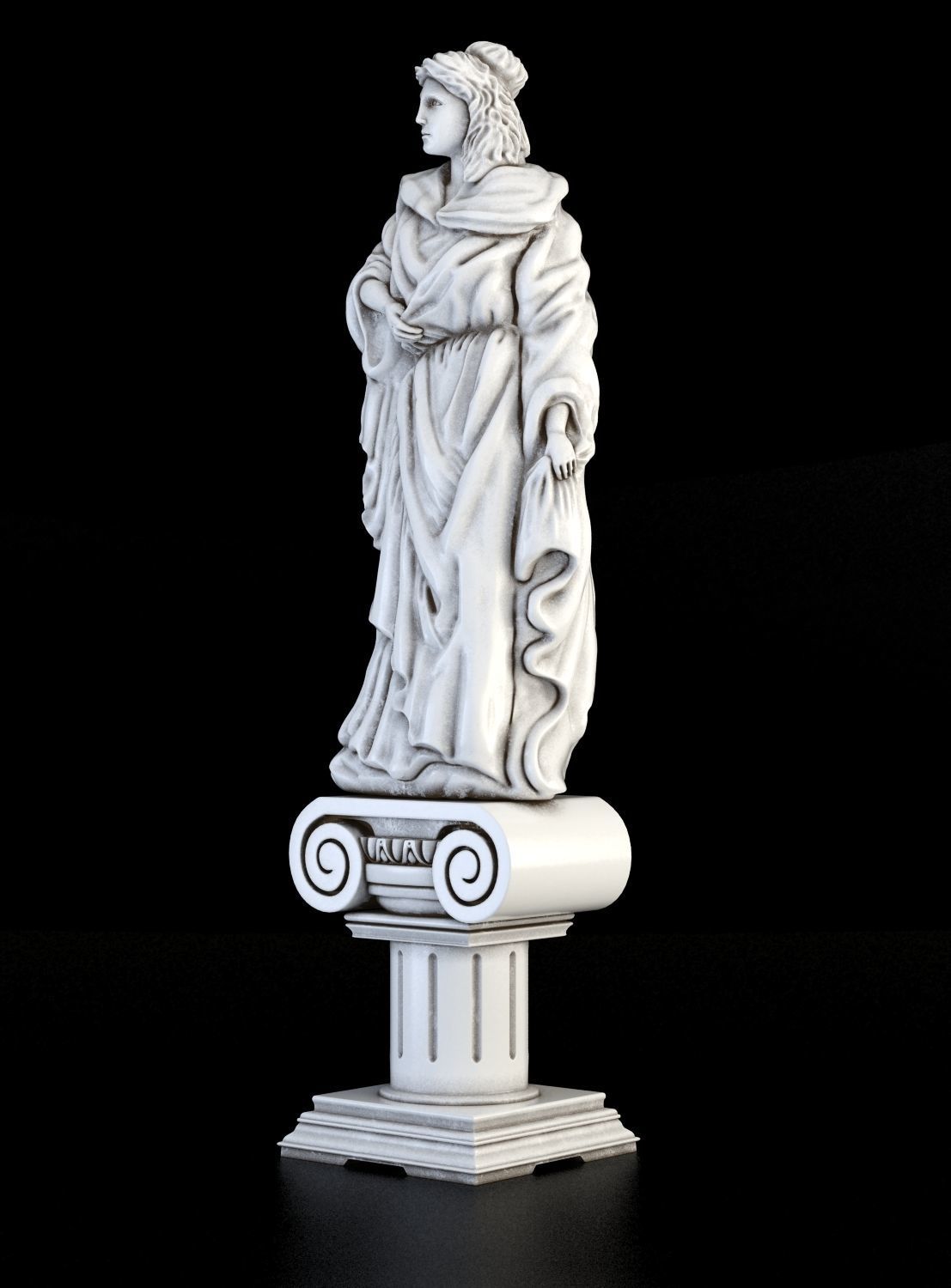 Statue of leady 3D print model_2