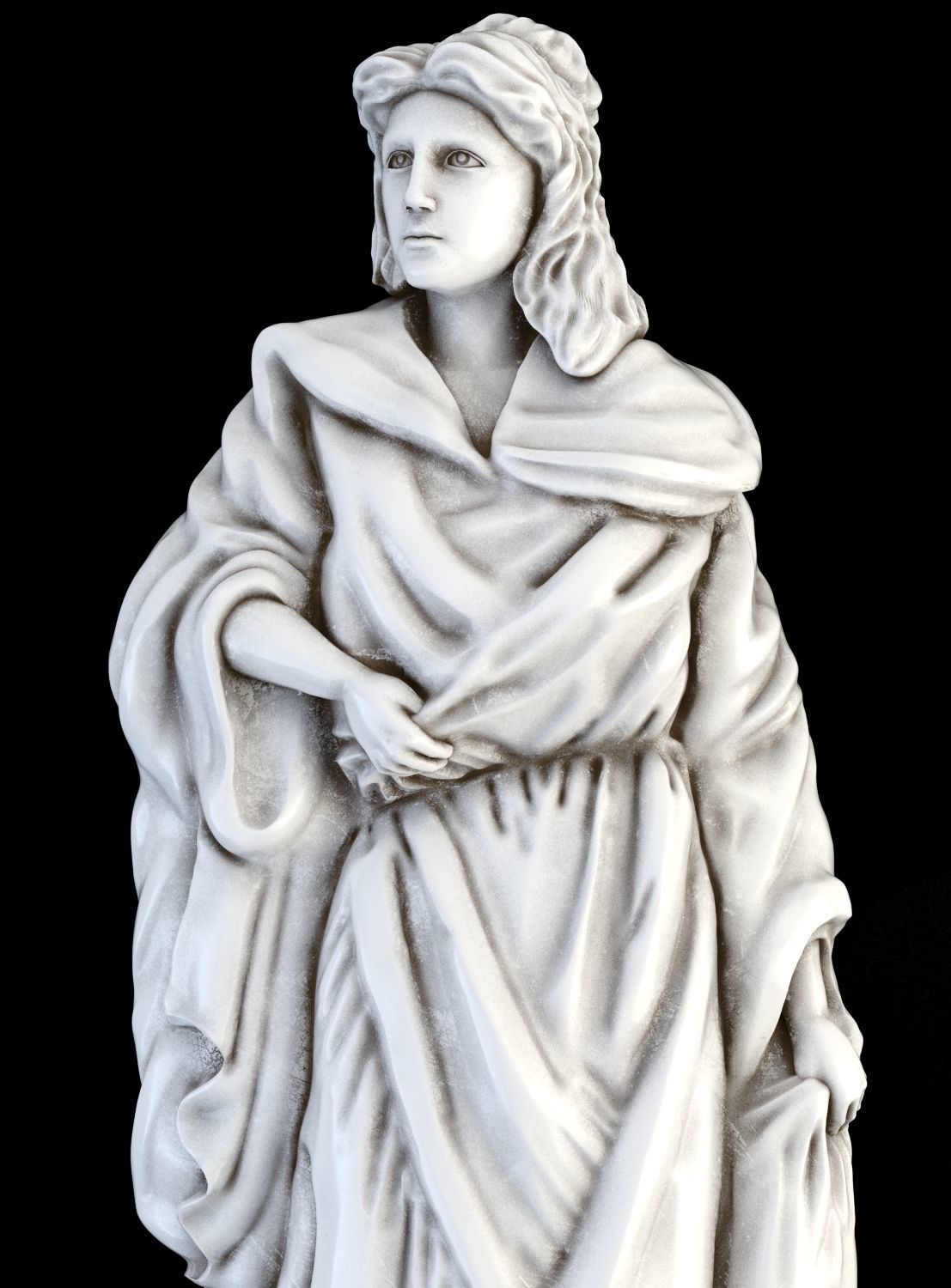 Statue of leady 3D print model_11