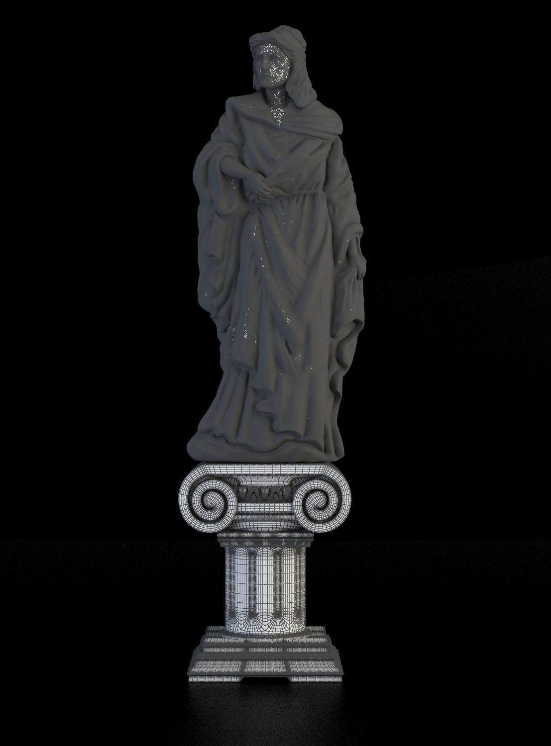 Statue of leady 3D print model_4