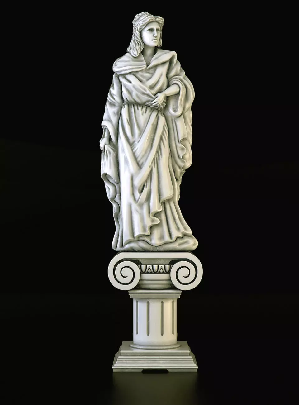 Statue of leady 3D print model_0