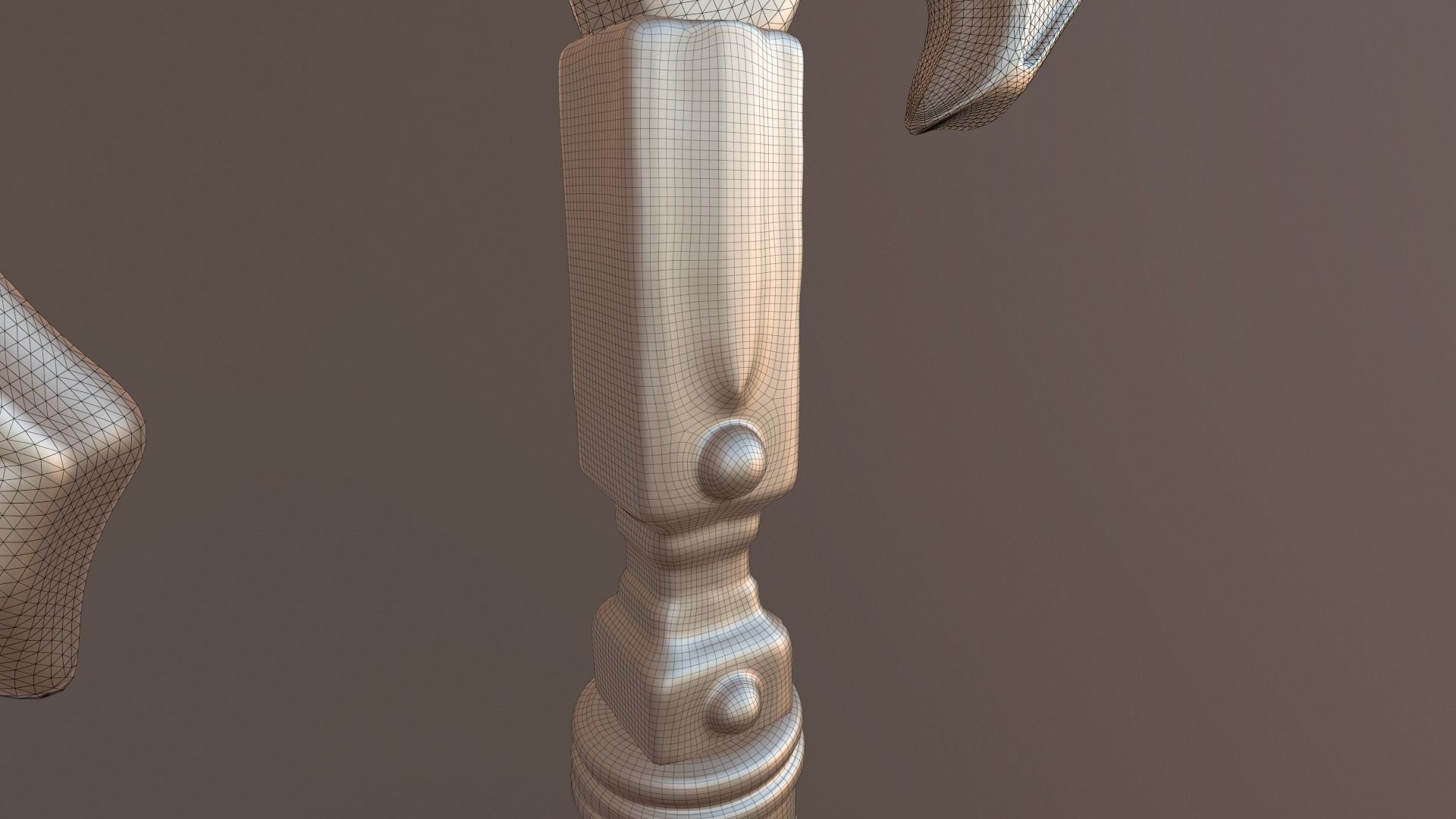 Battle Axe Poly and Tris Textured Low-poly 3D model_15