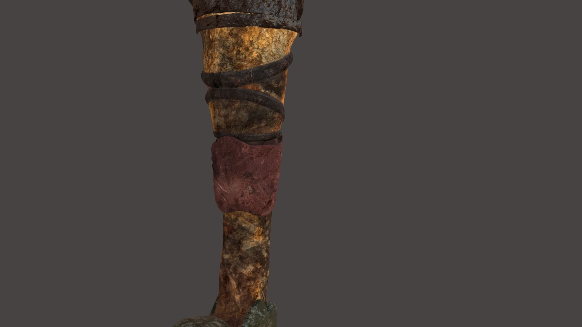 Battle Axe Poly and Tris Textured Low-poly 3D model_5