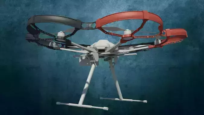 Rotor protection for DJI S800 pluggable 3D print model