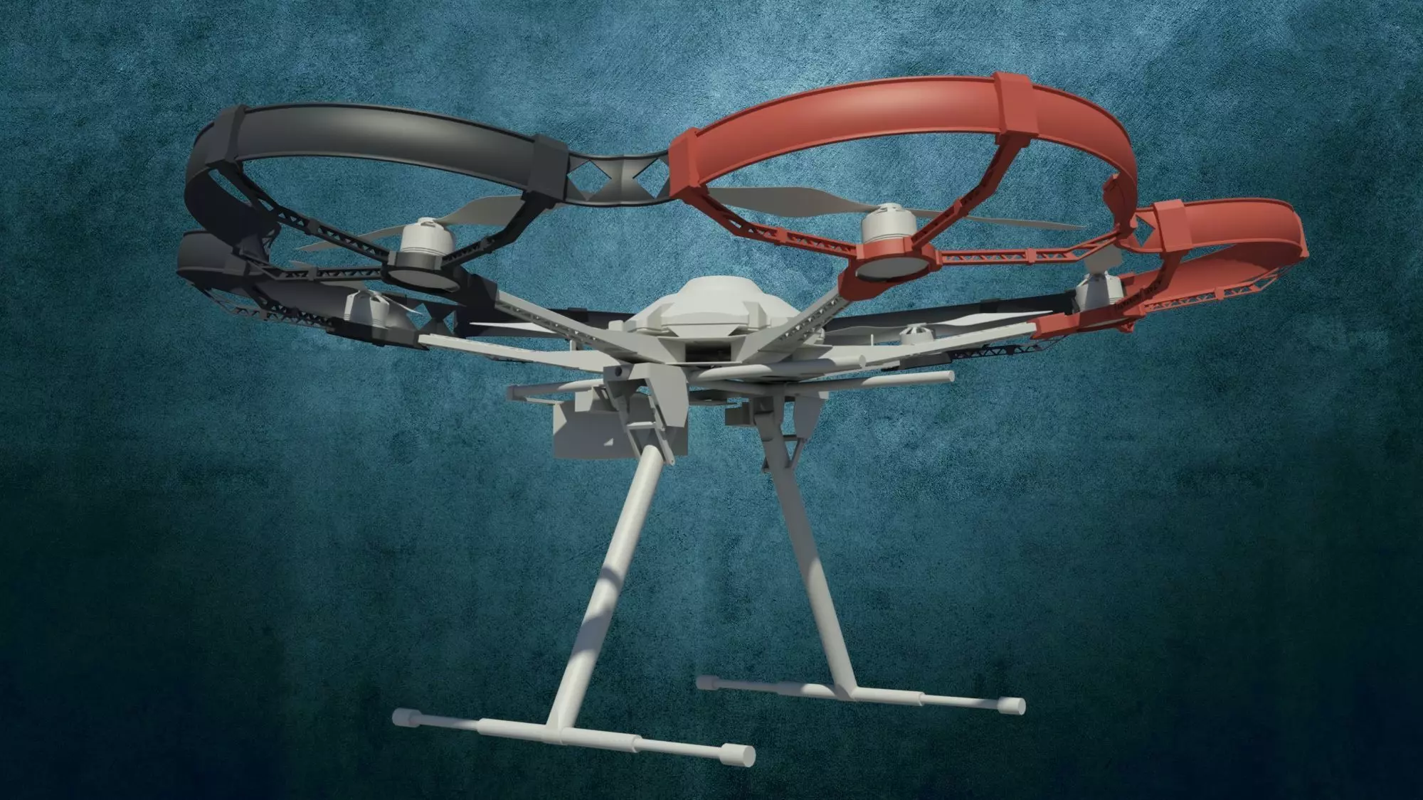 Rotor protection for DJI S800 pluggable 3D print model_0