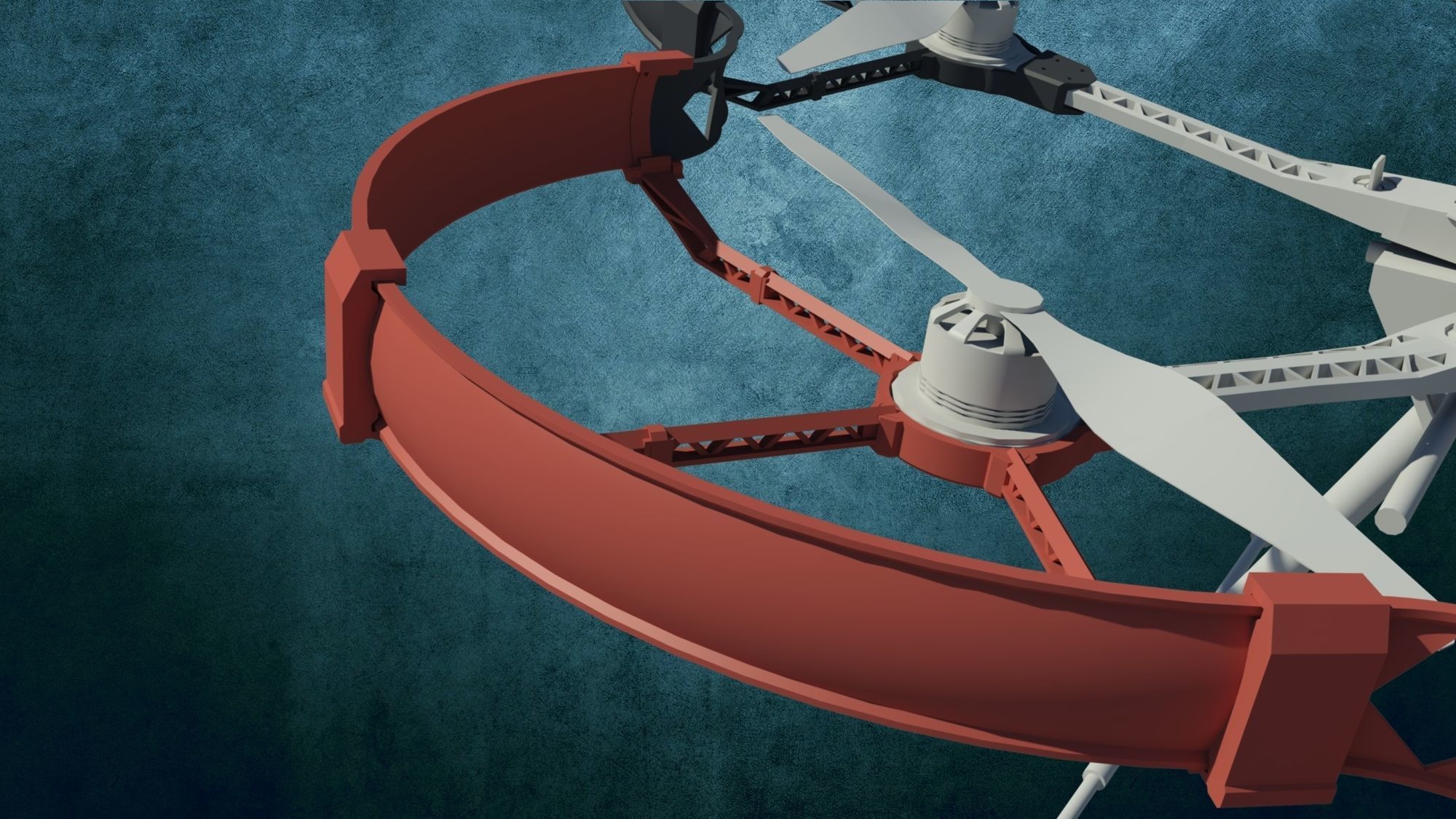 Rotor protection for DJI S800 pluggable 3D print model_1