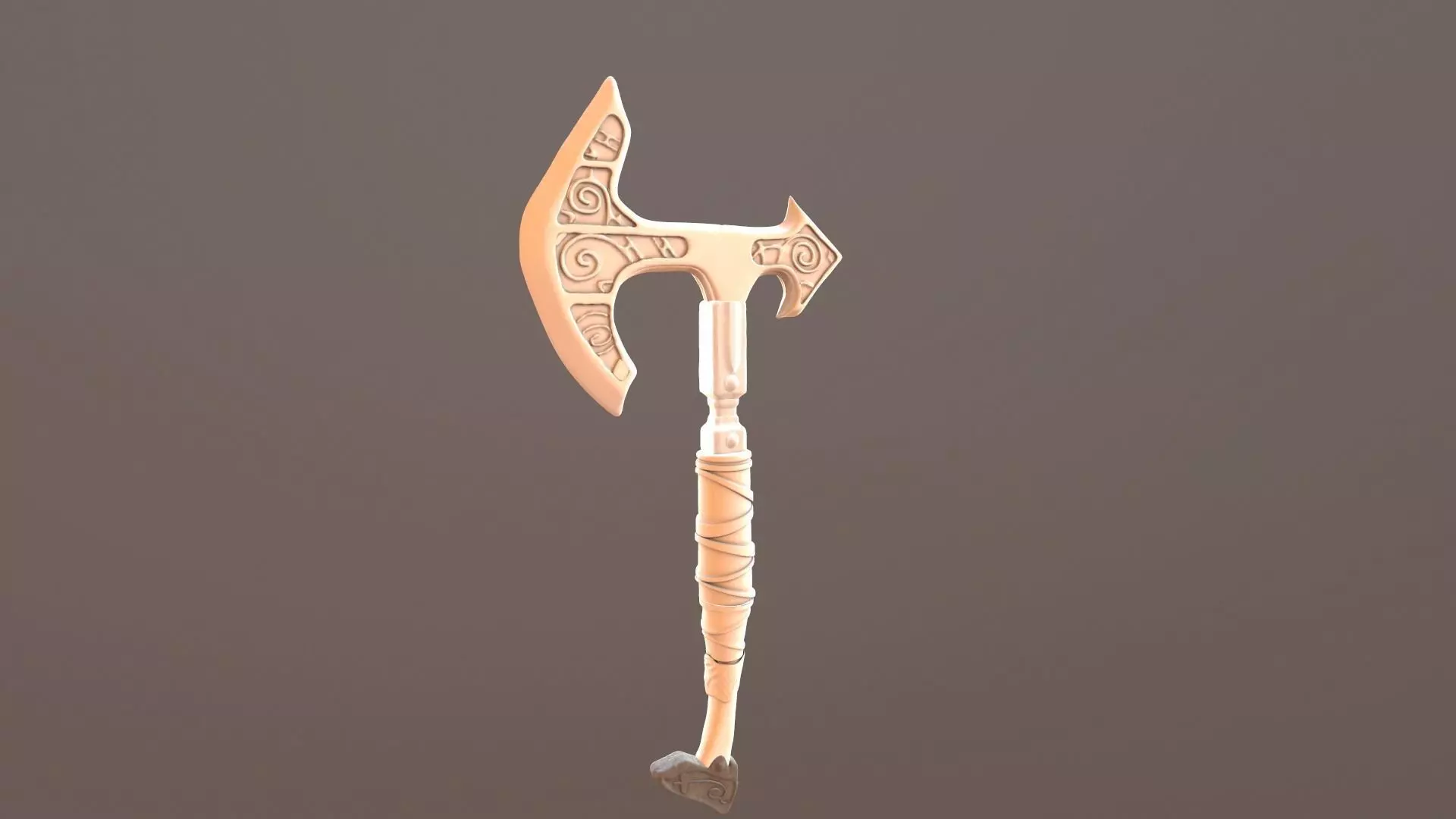 Battle Axe Tris No Textures 3D print model_0