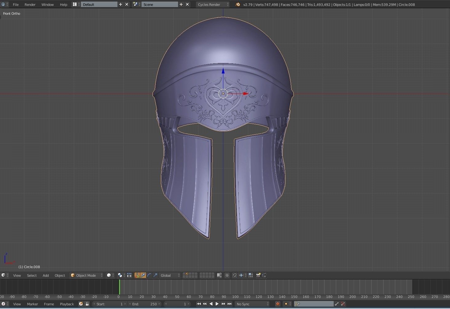 Helmet Warrior Free 3D print model_1