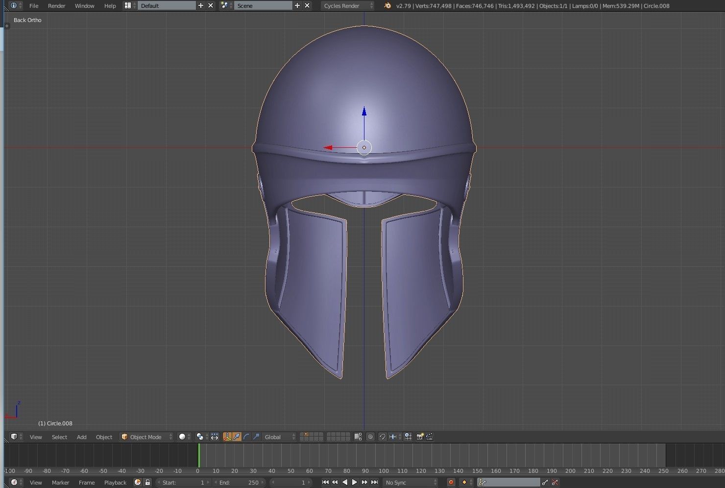 Helmet Warrior Free 3D print model_3
