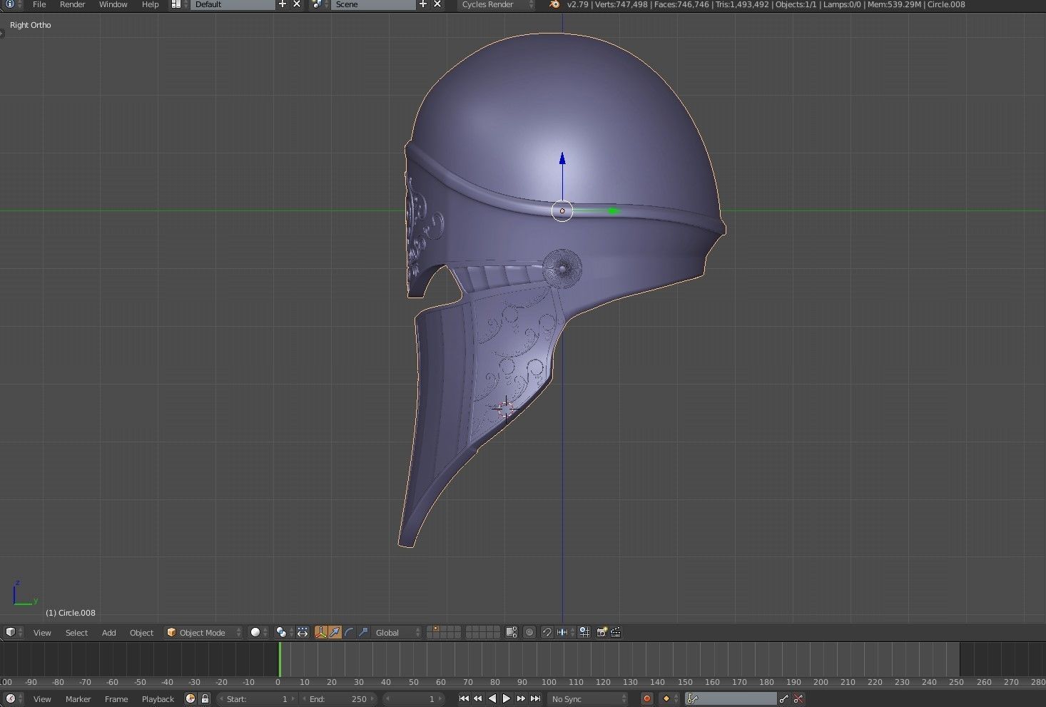 Helmet Warrior Free 3D print model_2