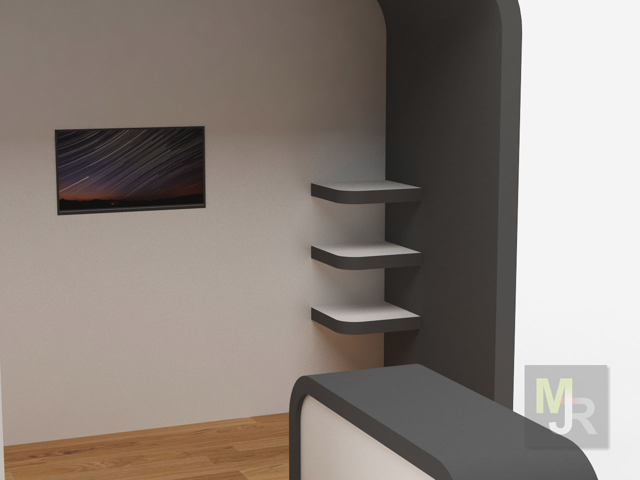 Stand 4 floor plan of gym 3D model_8