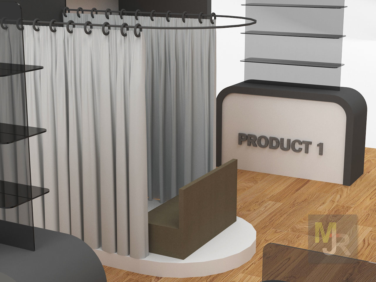 Stand 4 floor plan of gym 3D model_10