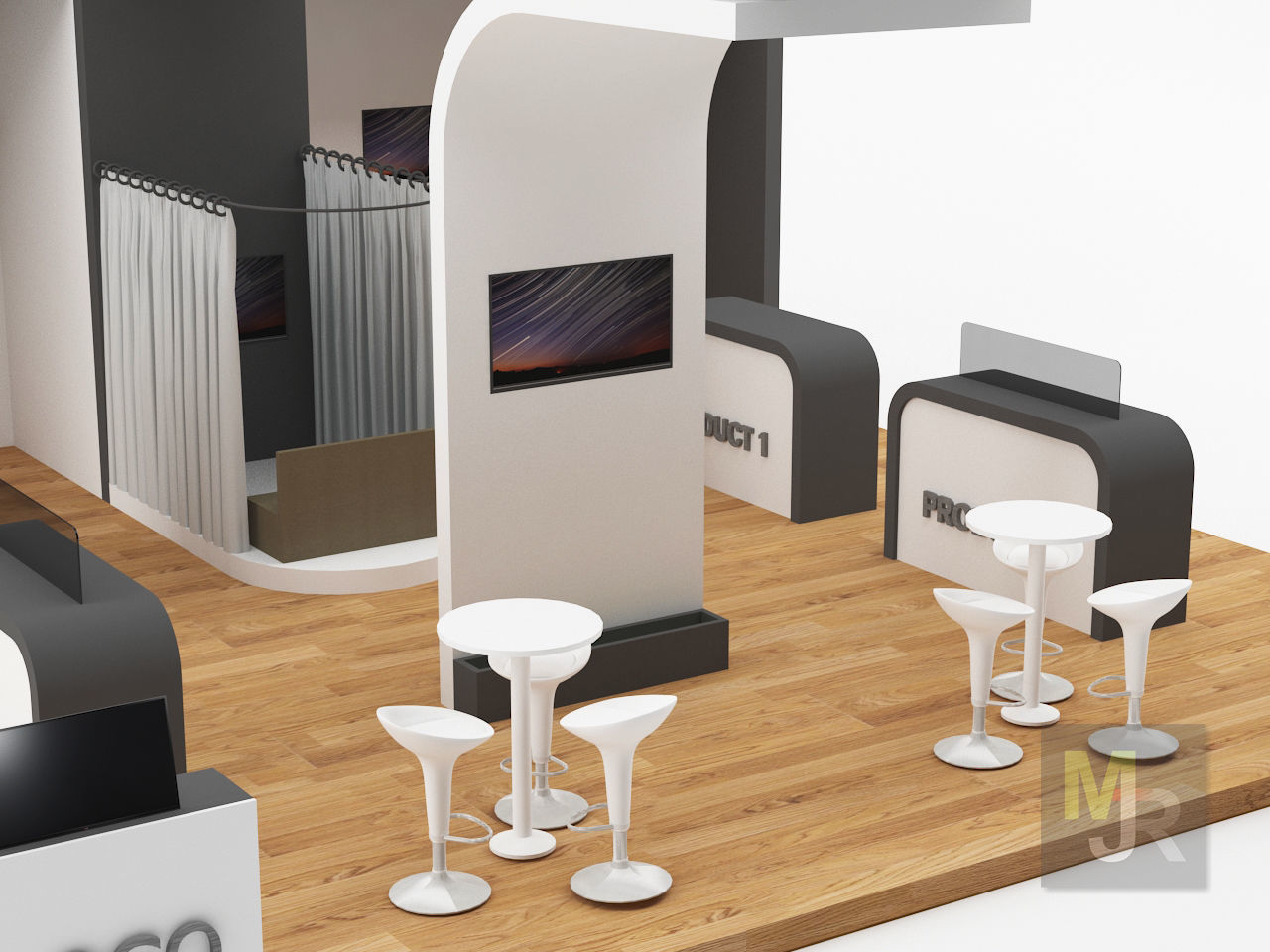 Stand 4 floor plan of gym 3D model_12