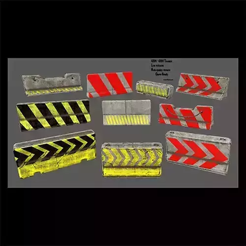 barrier set 2 road markings