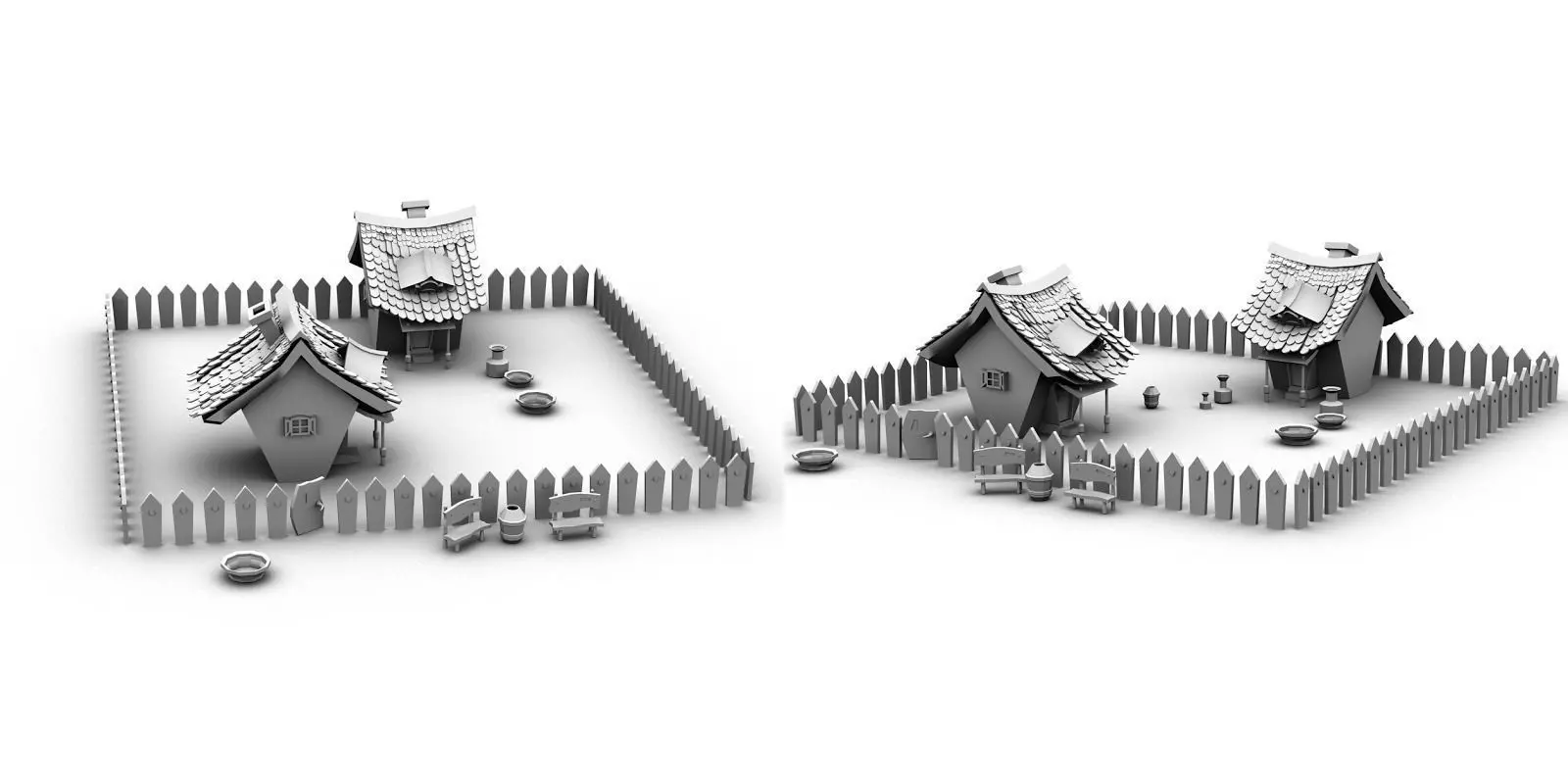 Enviornment for Gaming Low-poly 3D model_0