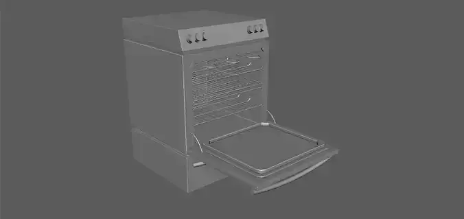 Microwave 3D Model oven