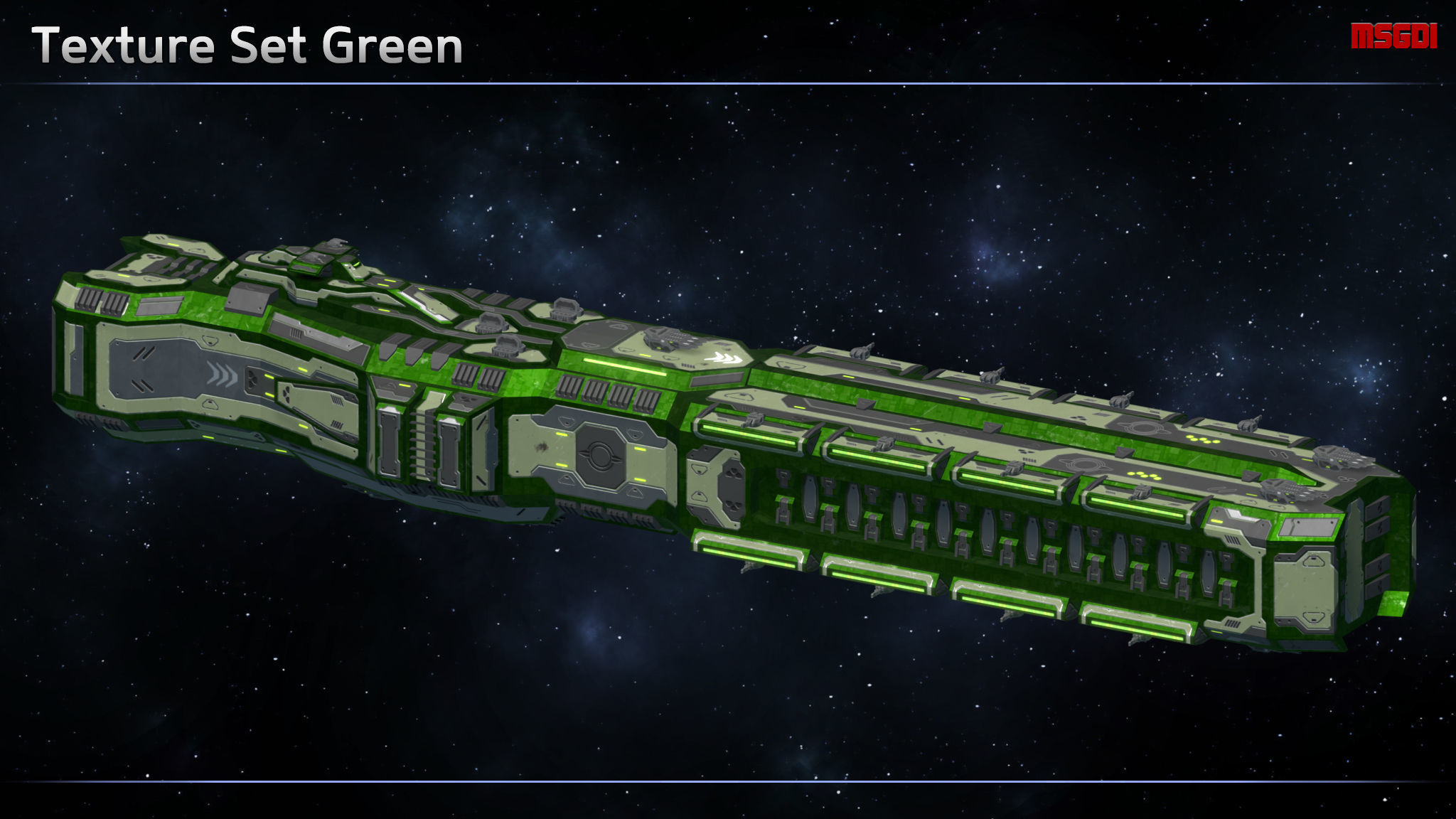 Spaceship Enkar Republic Battleship Horkonor Low-poly 3D model_7