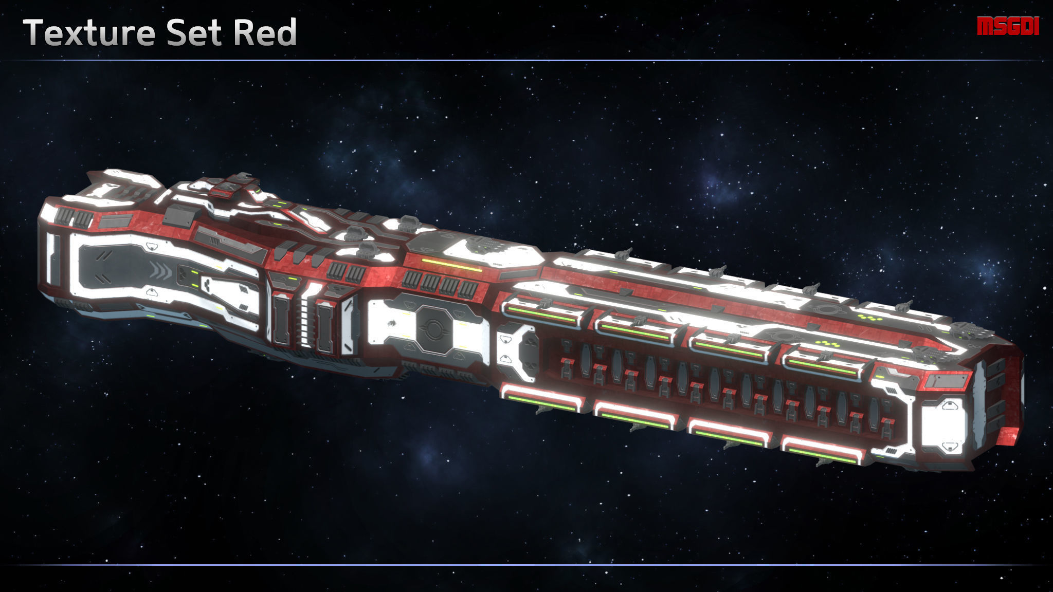 Spaceship Enkar Republic Battleship Horkonor Low-poly 3D model_9