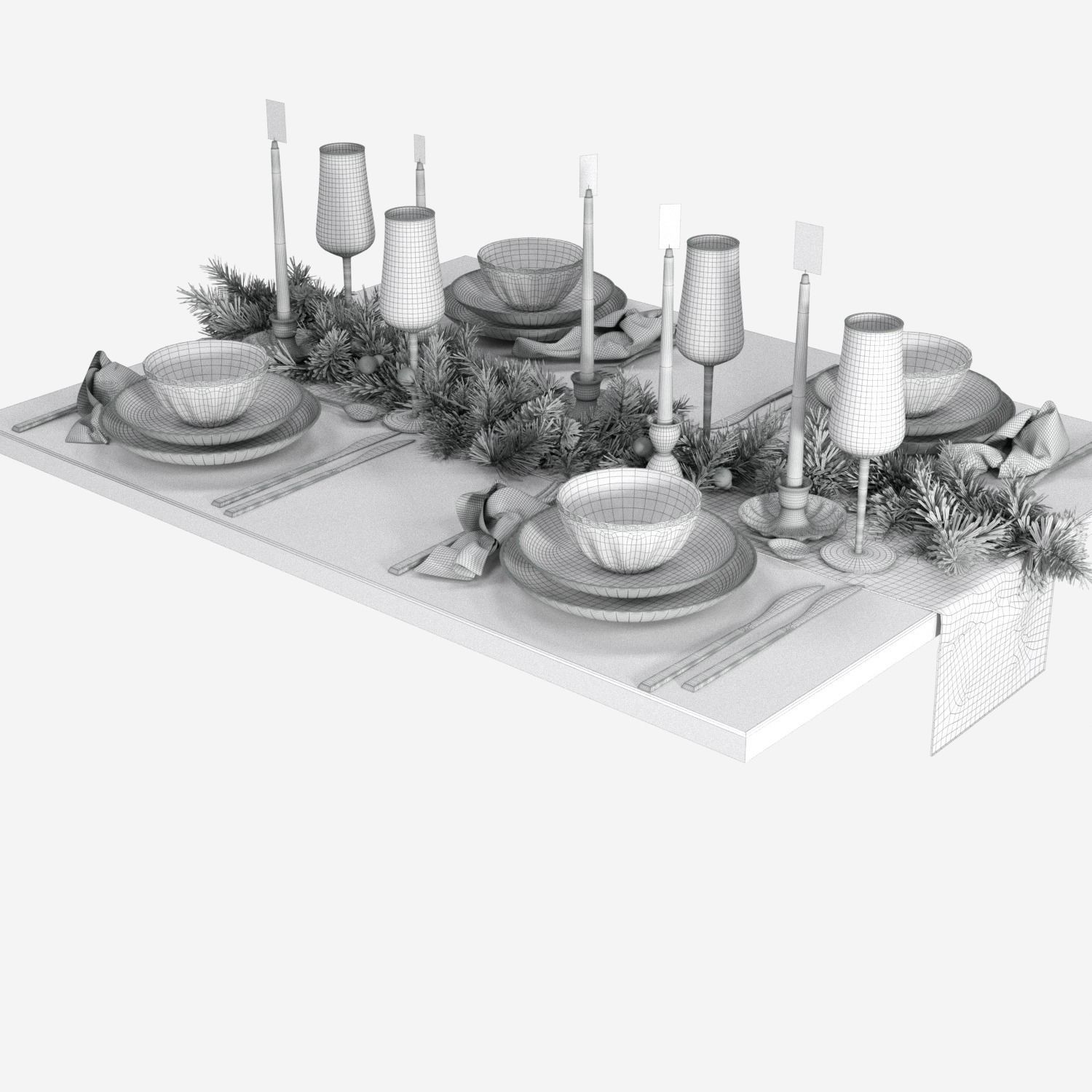  Table setting 3D model_1