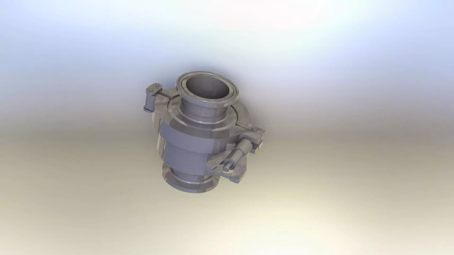 Sanitary check valve 1- - Vlvula sanitria 1- Free 3D model_0
