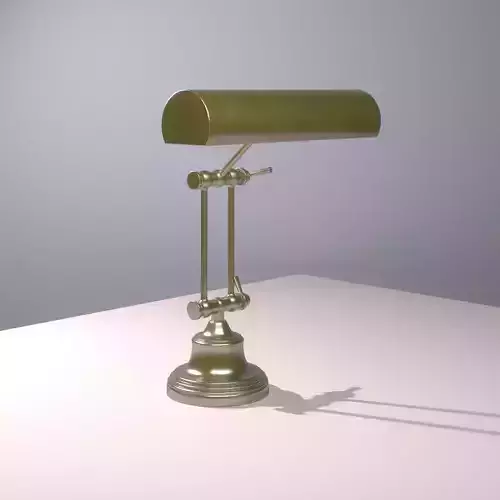 Brass Library Reading Light 3D model