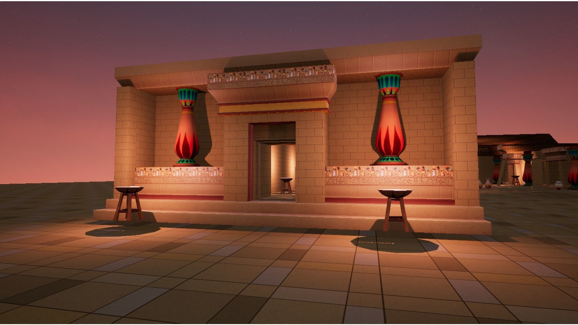 Egypt cartoon Low-poly 3D model_1