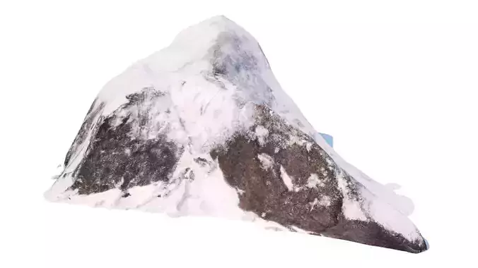 Big stone under snow