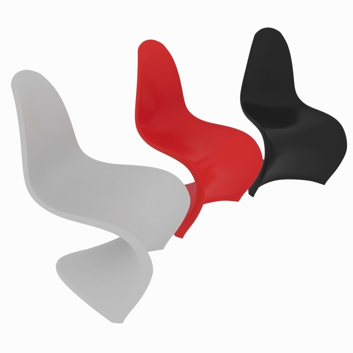 Dining set consisting of a table and chairs 3D model_2