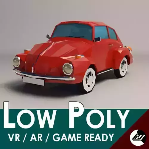 Low Poly City Car 01 Low-poly 3D model