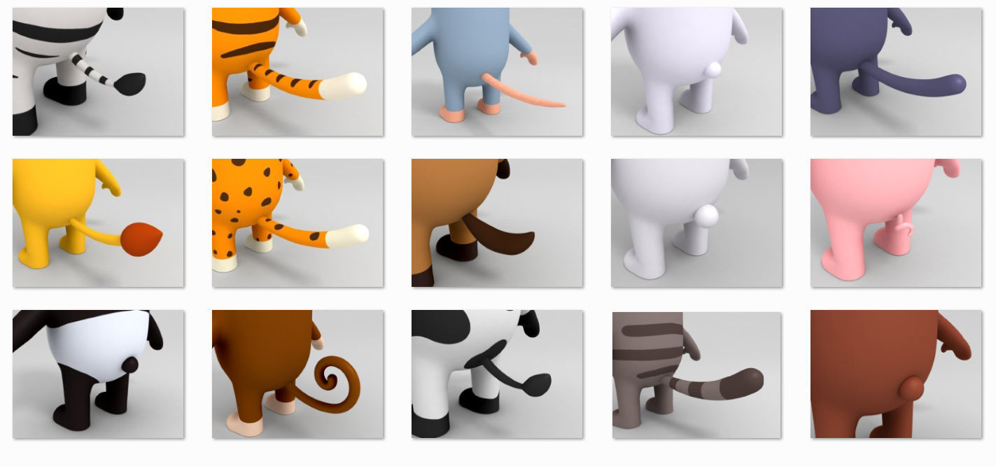 Rigged Animal Character Pack 3D model_32