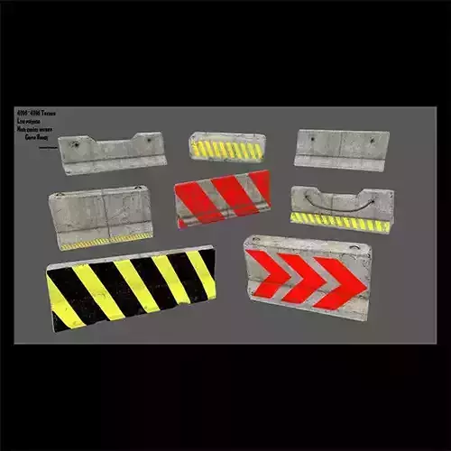 barrier set 5 of road markings