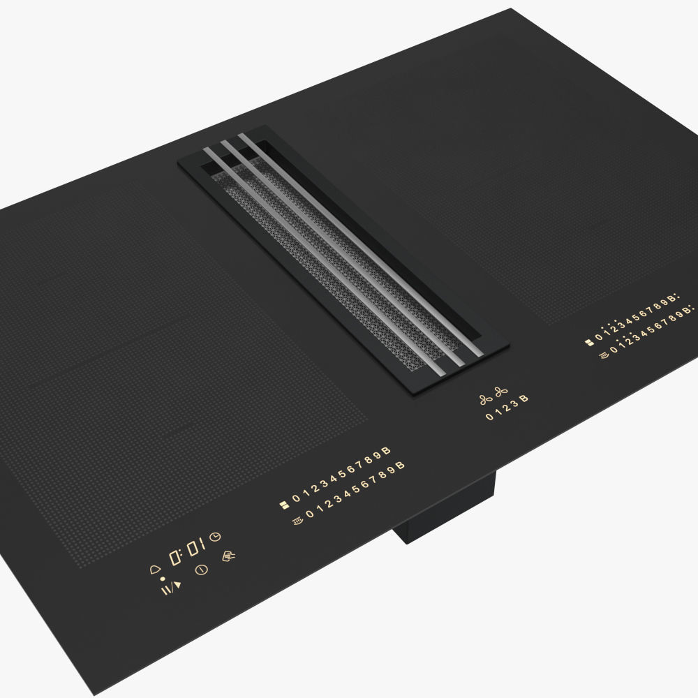 Miele KMDA 7774 FL Induction hob with integrated extractor 3D model_1