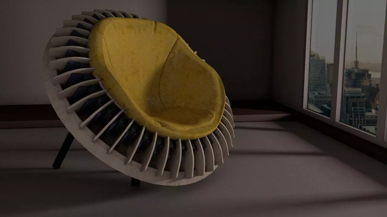 Sofa Bookshelf Model 3D model_0