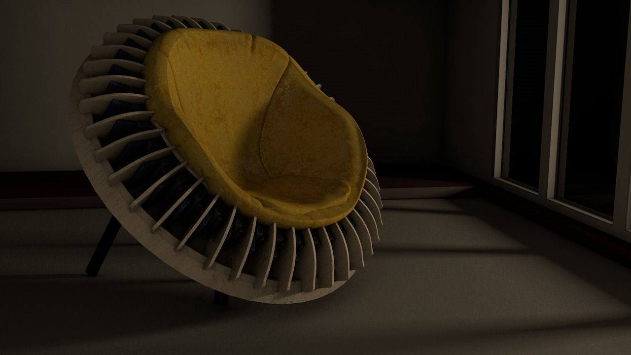 Sofa Bookshelf Model 3D model_1