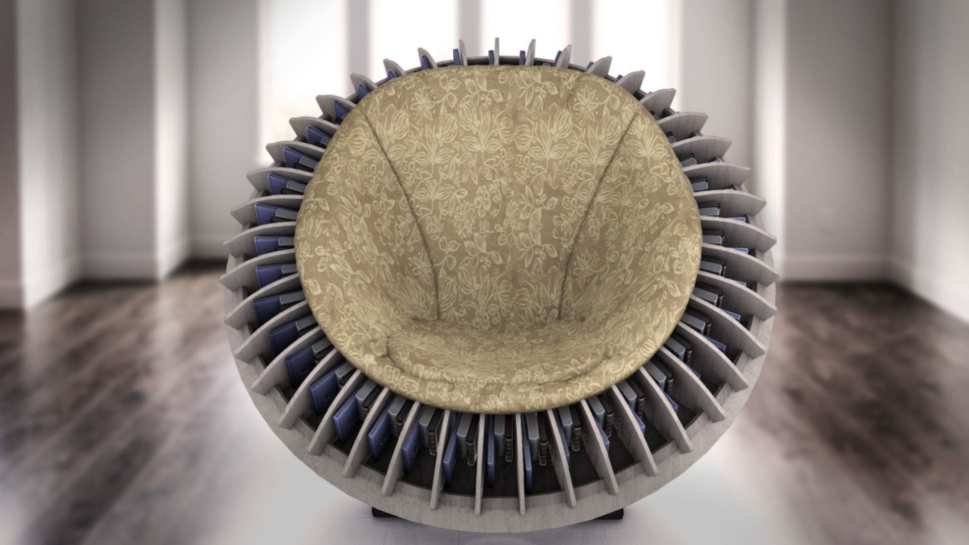 Sofa Bookshelf Model 3D model_2