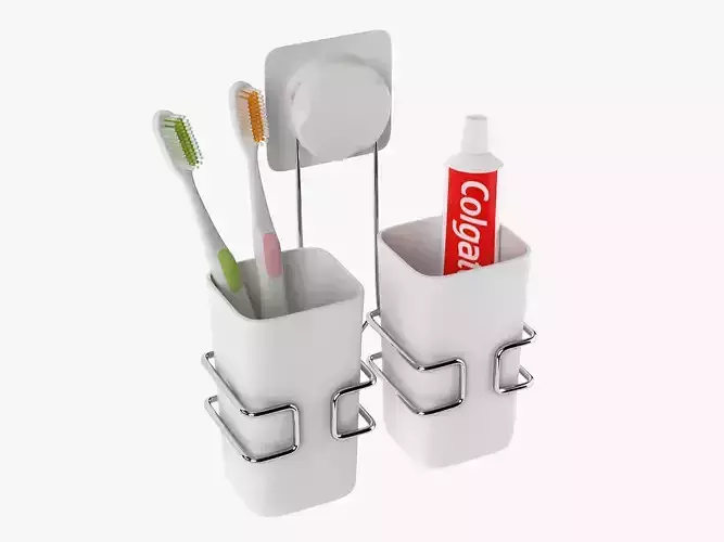 Cup Hanging Bathroom Toothbrush Holder 3D model