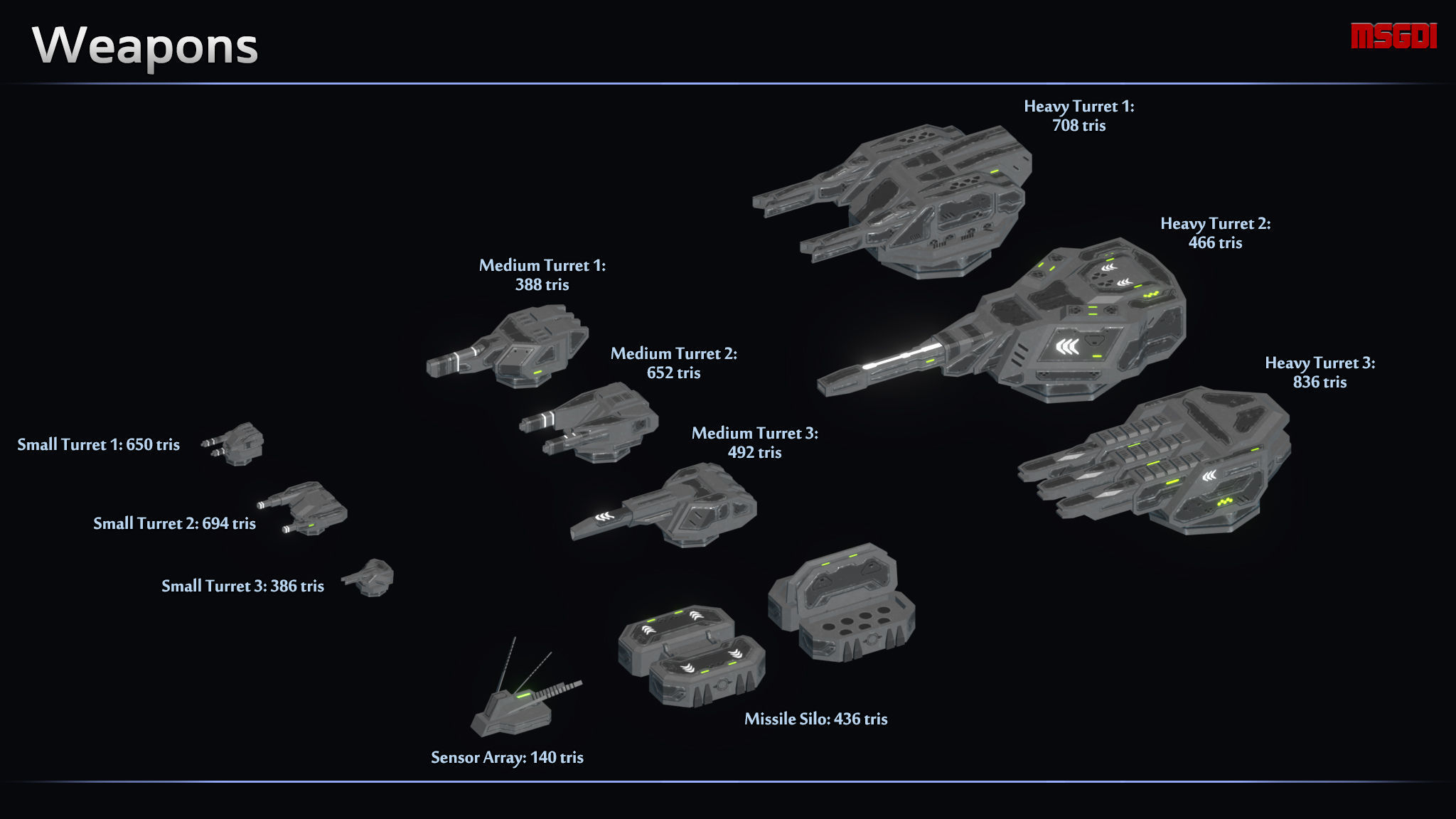 Spaceship Enkar Republic Cruiser Herkortun Low-poly 3D model_1